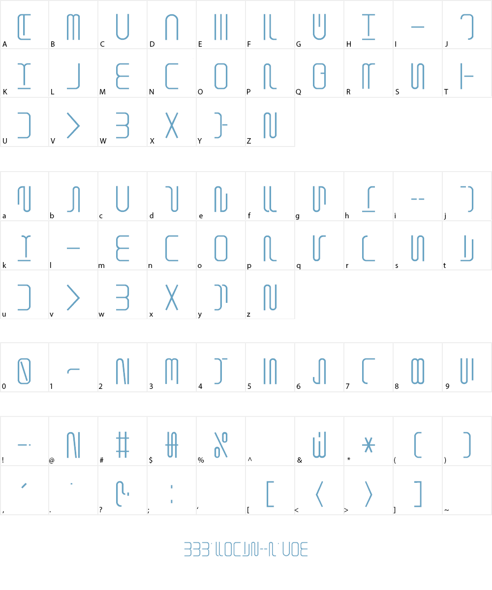 Shuttle Font Character